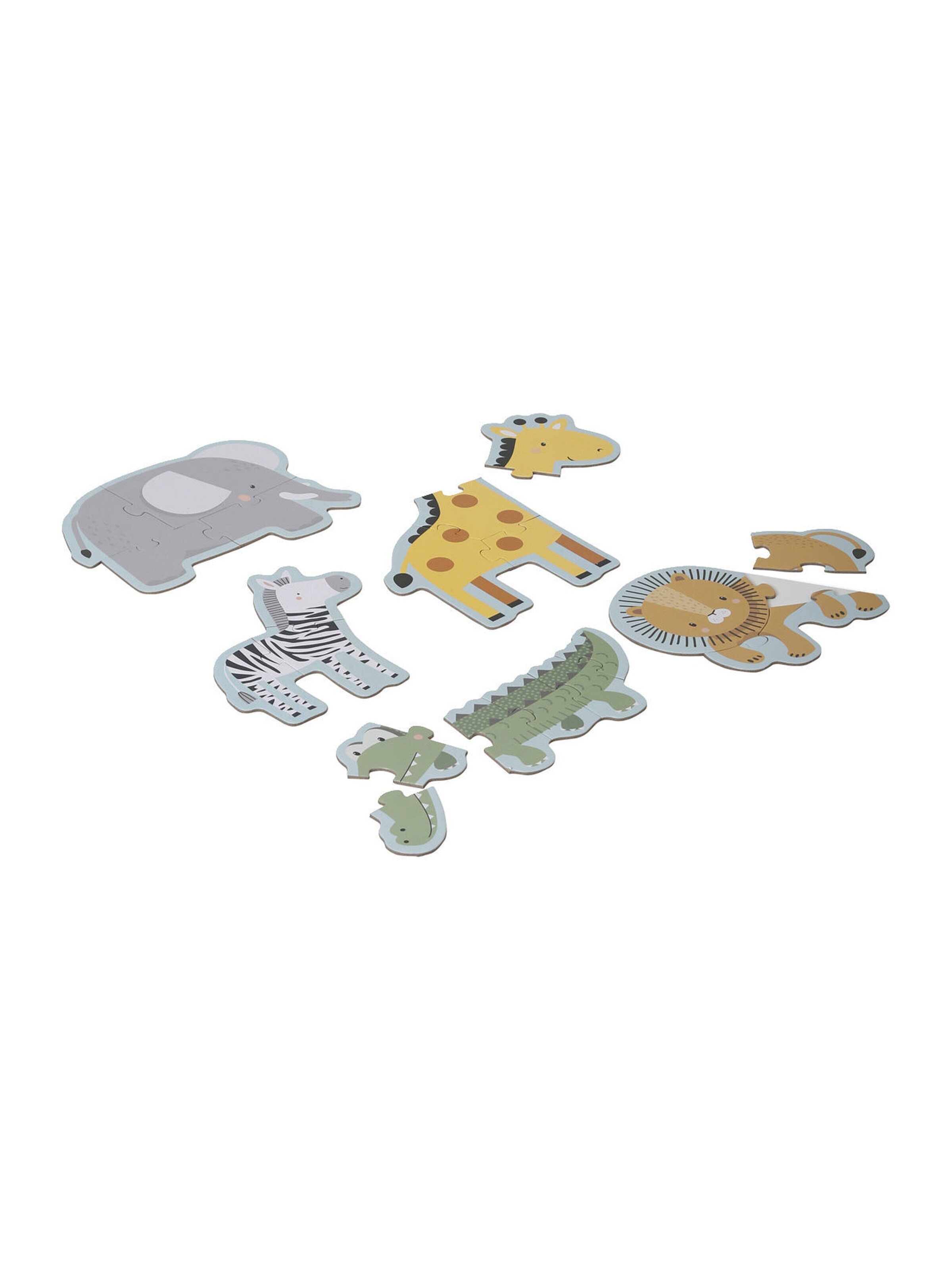 Vertbaudet 5er-Set Lernpuzzles TANSANIA, 3-6 Teile beige