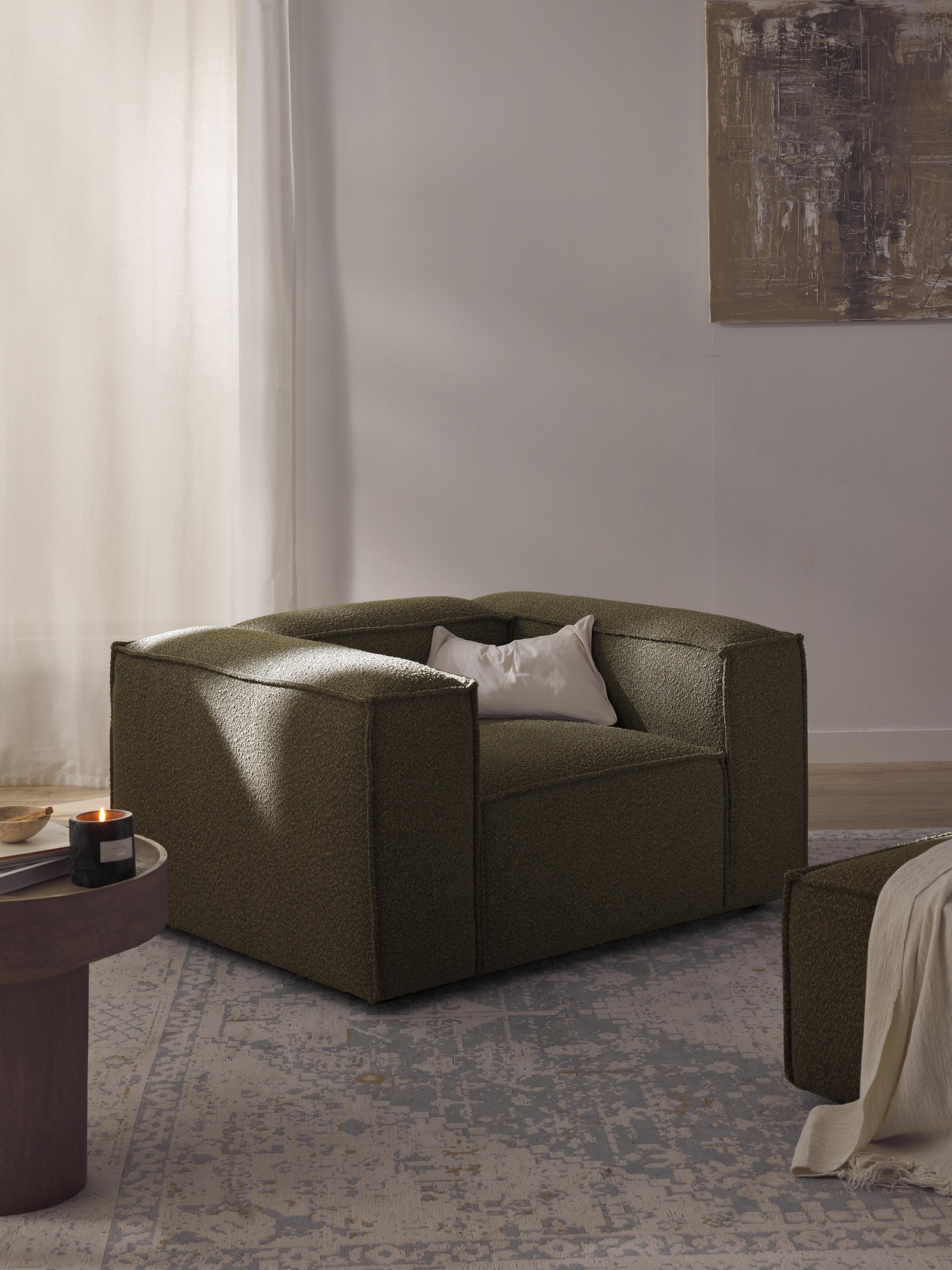 Fauteuil Lennon uit bouclé
