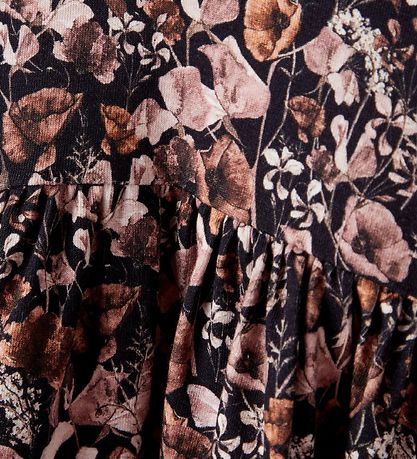 Name It Kjole - NbfTess - Sort m. Blomster