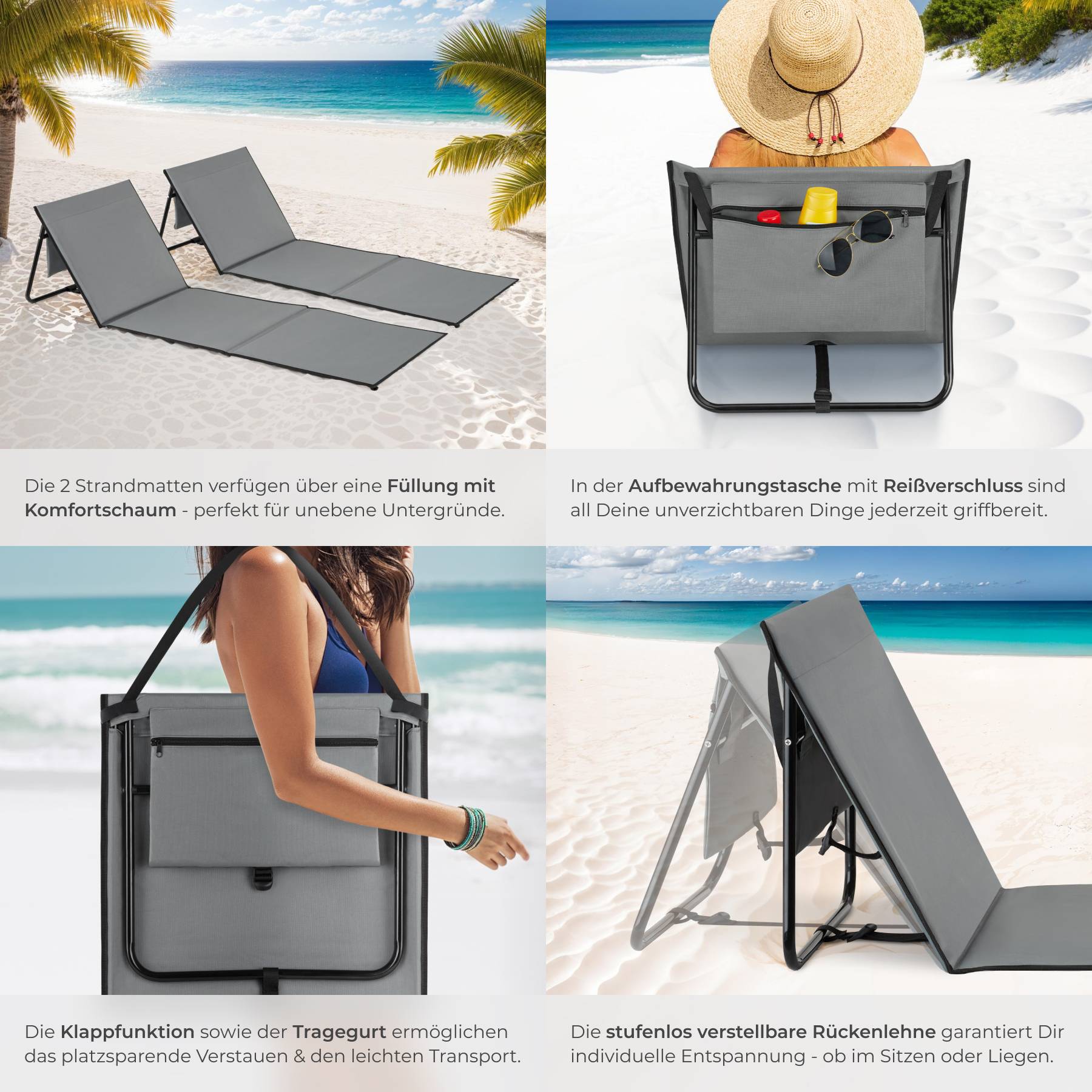 2er Set Strandmatte Mina