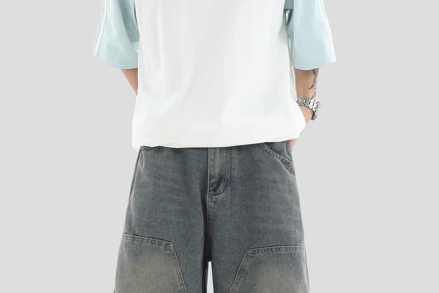 Banash - Wijde denim shorts