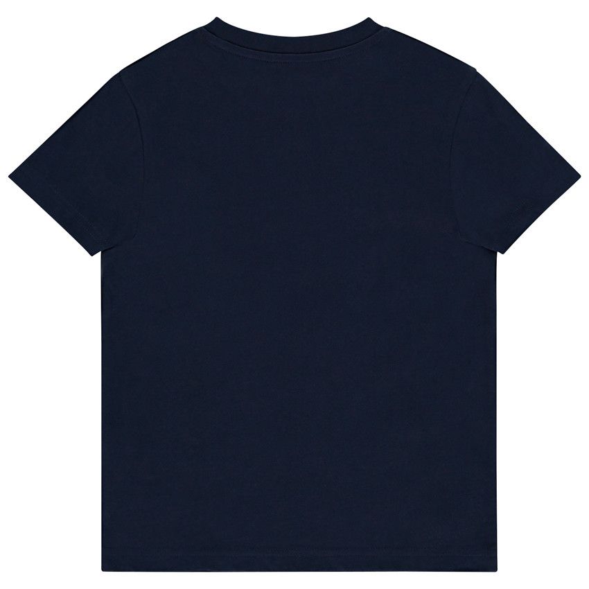 T-shirt manches courtes patchs appliqués pour garçon - Bleu marine