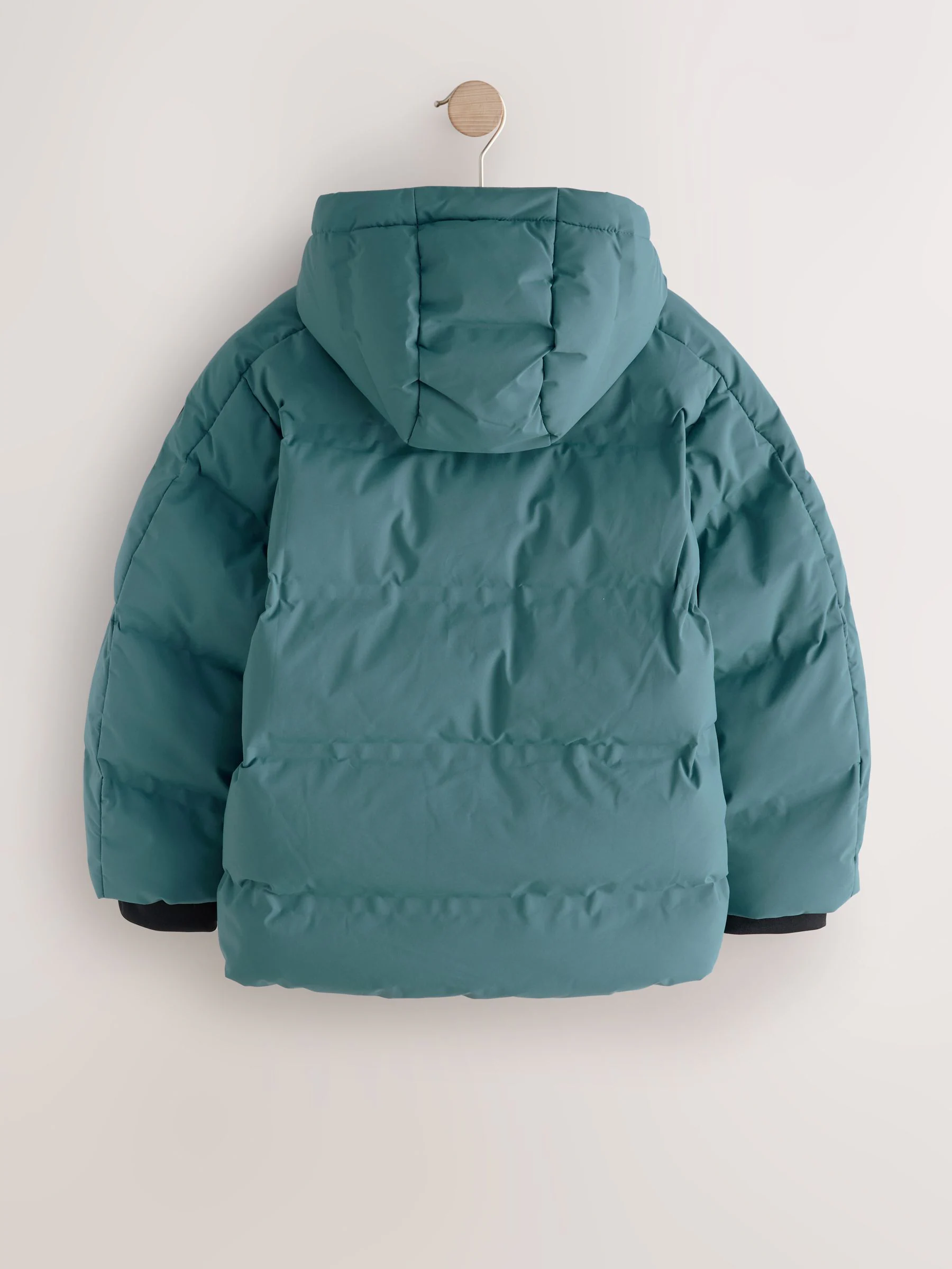Blauwgroen - Regenbestendige gewatteerde jas met microfleece voering (3-17jr)