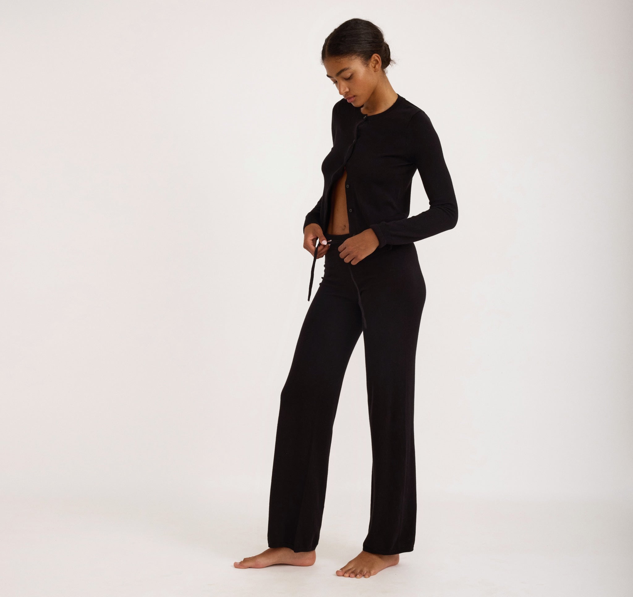 COTTON<br>Soft Knit Straight Leg Pants