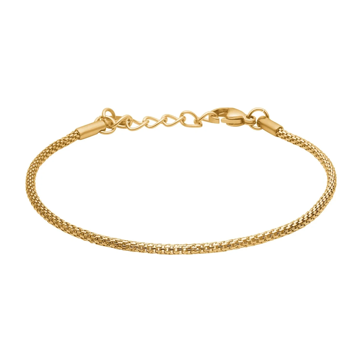 Tom Morris Mini Box Chain Armbånd 18 kt. Forgyldt Rustfrit Stål TM00027