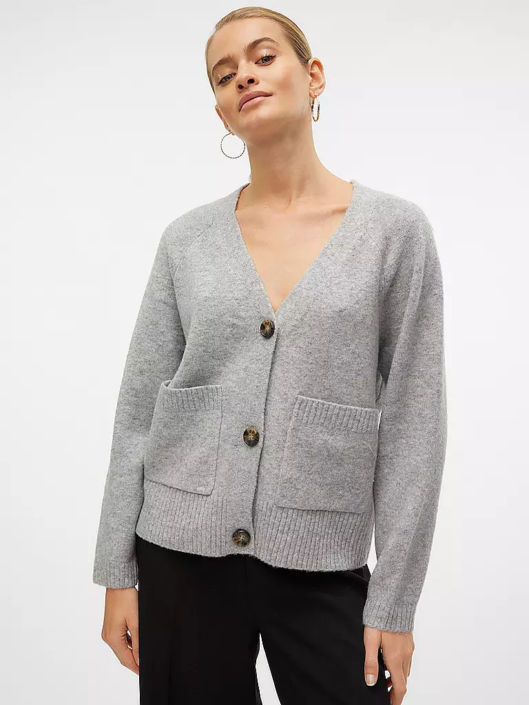 VERO MODA Cardigan VMBOOM grau