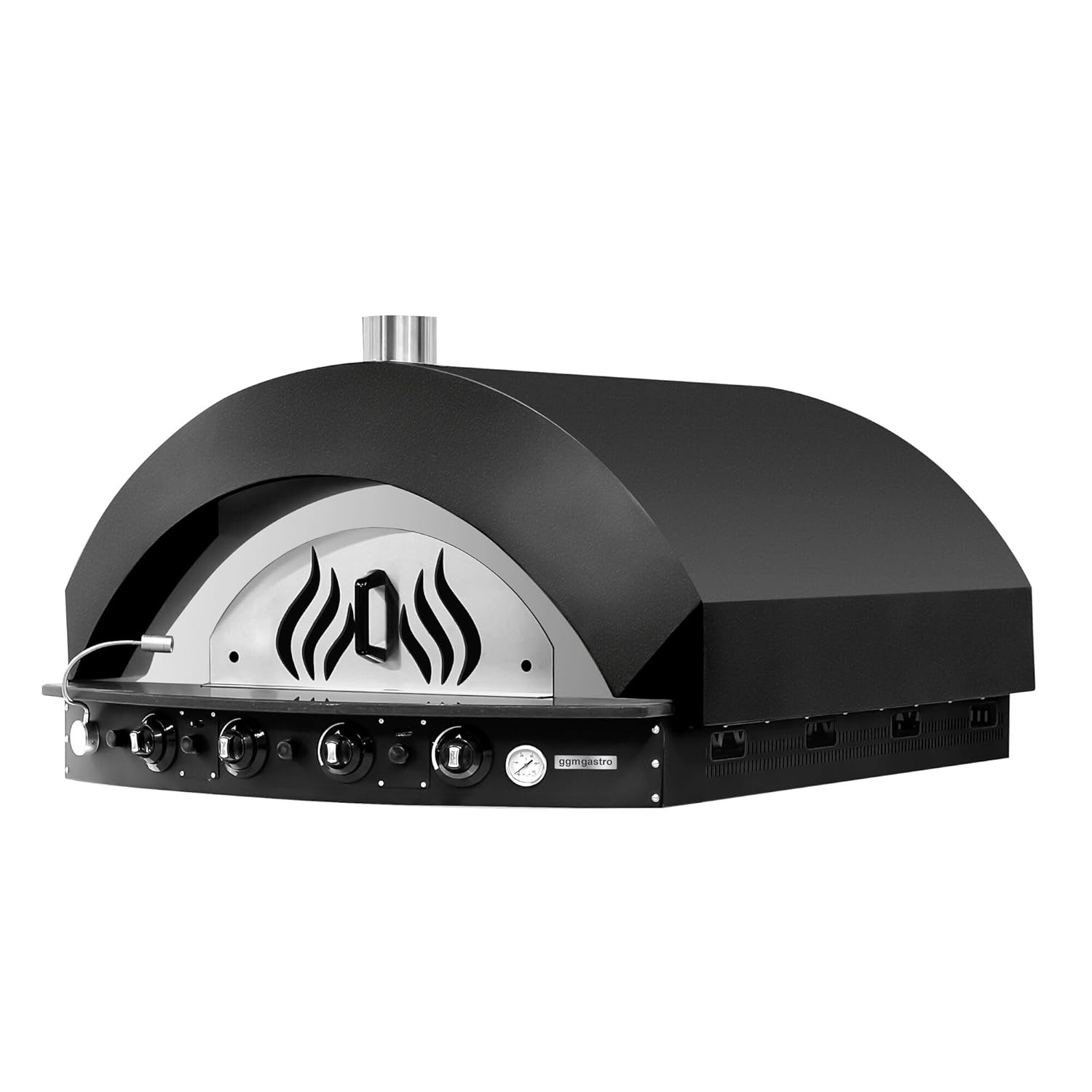GGM Gastro | GPOE175S | Gas Pizzaofen - 11x 25cm - Manuell - Schwarz