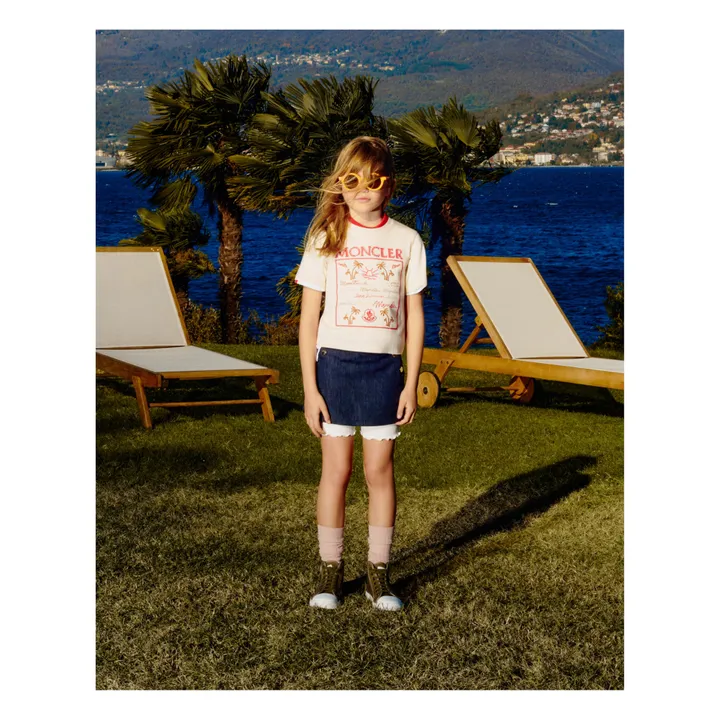 Moncler T-shirt Logo Sunset | Crème
