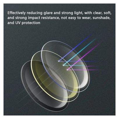 Lunettes de soleil de sport polarisées légères pour vélo - noir