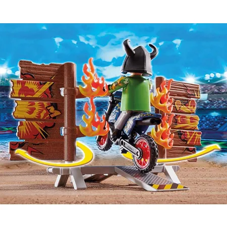 PLAYMOBIL® 70553 Stuntshow Stuntshow Motorrad mit Feuerwand