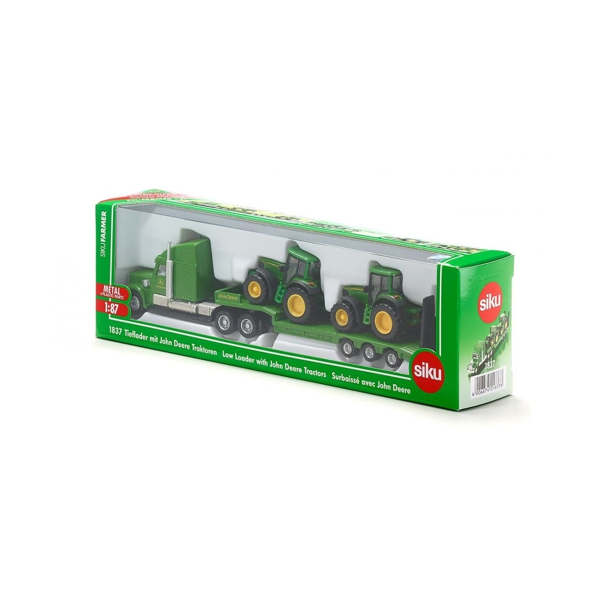 SIKU Lavlaster med John Deere Traktorer
