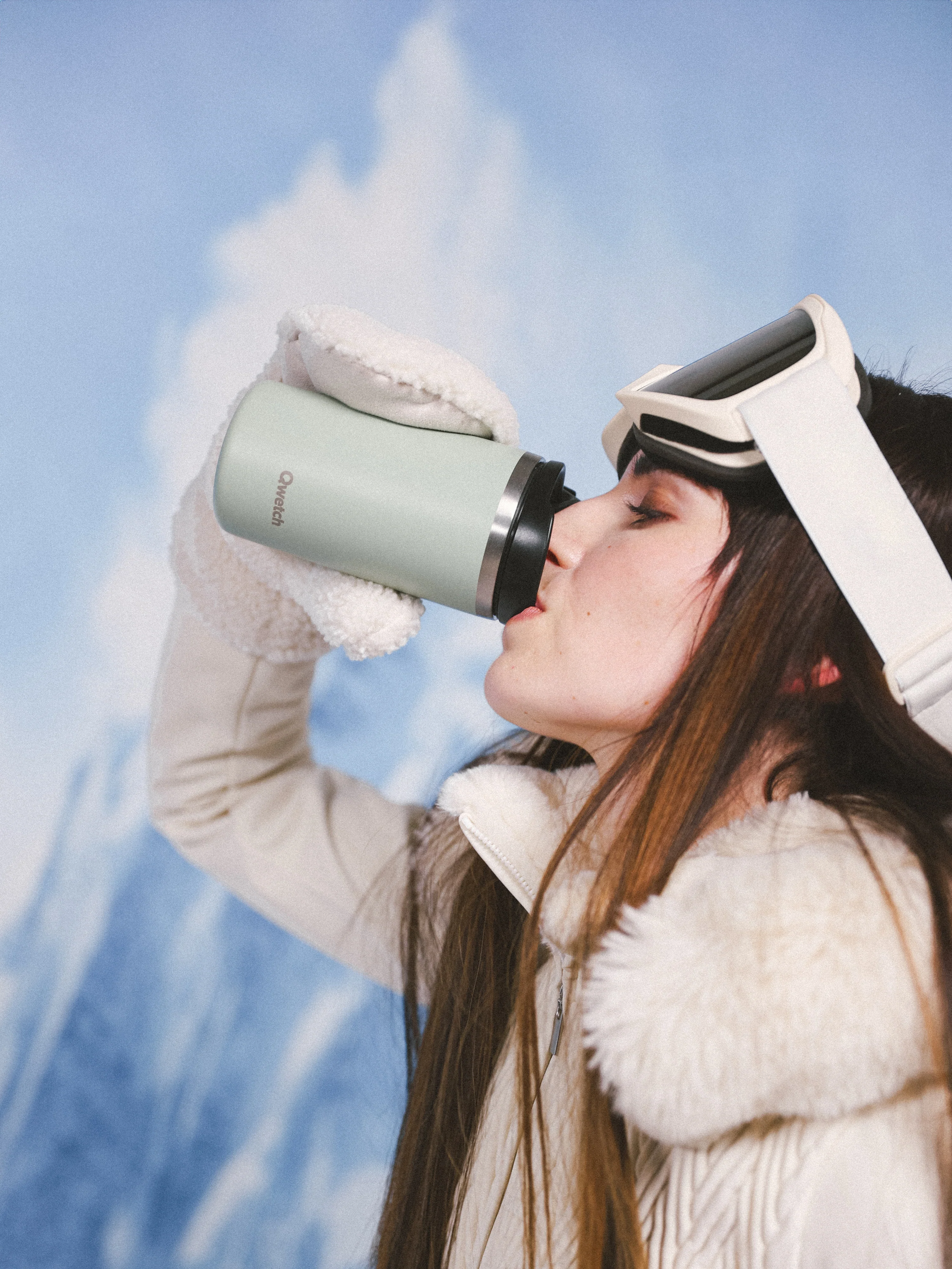 Travel Mug Isotherme Matt Tilleul - Qwetch