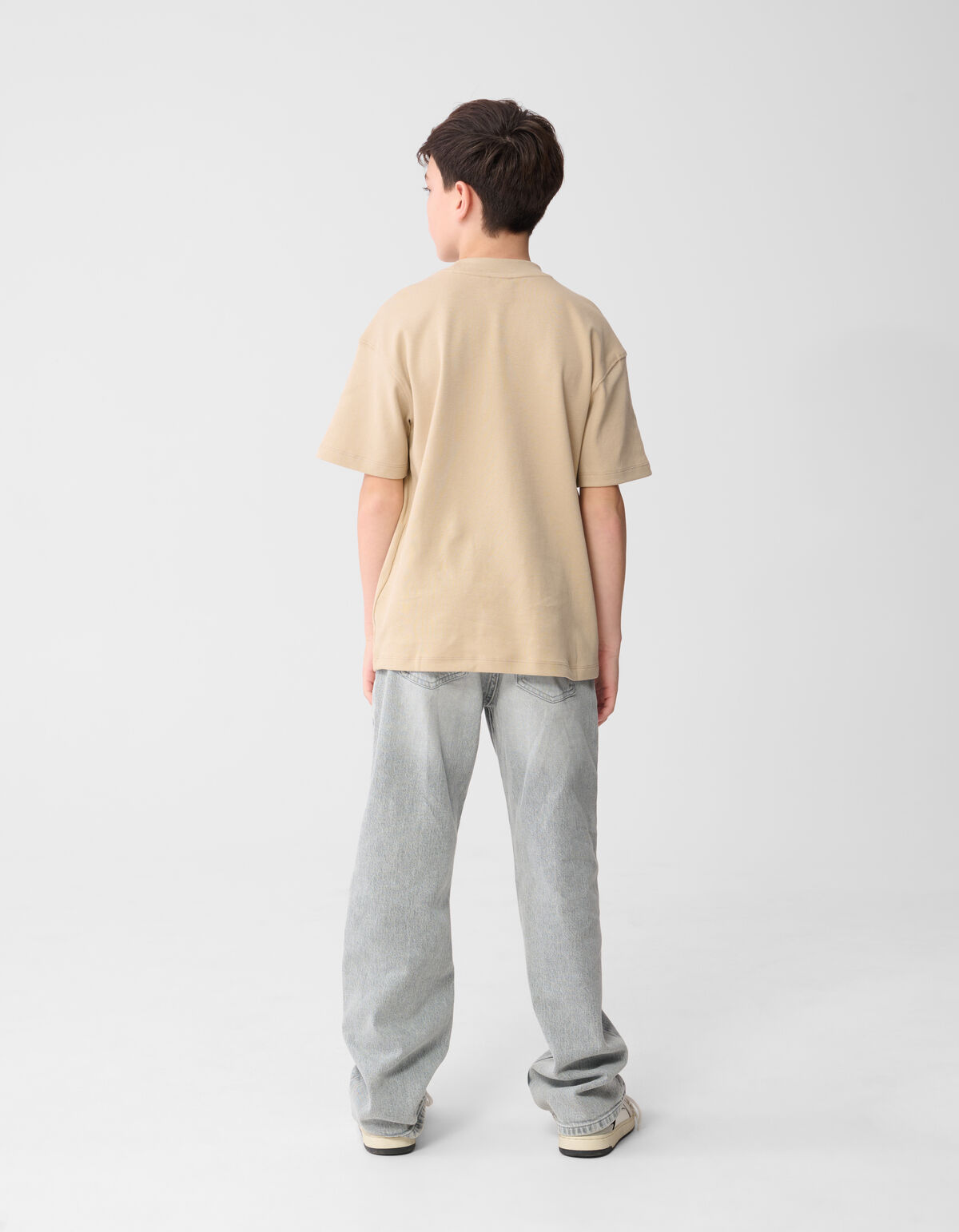 Basis Label T-shirt Zand