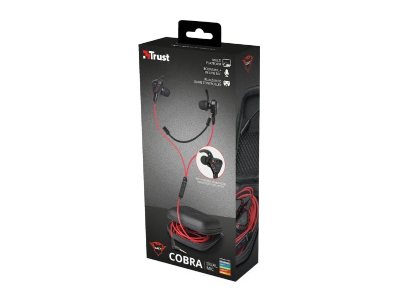 Trust Headset GXT 408 Cobra Rot/Schwarz Gaming-Ohrhörer für alle Plattformen