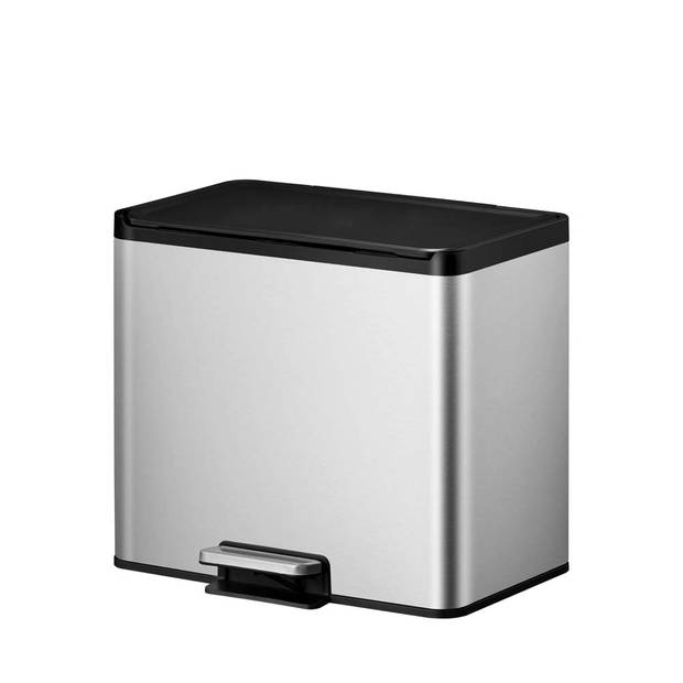 EKO Essential Recycler pedaalemmer afvalscheider - 20 + 9L - mat RVS