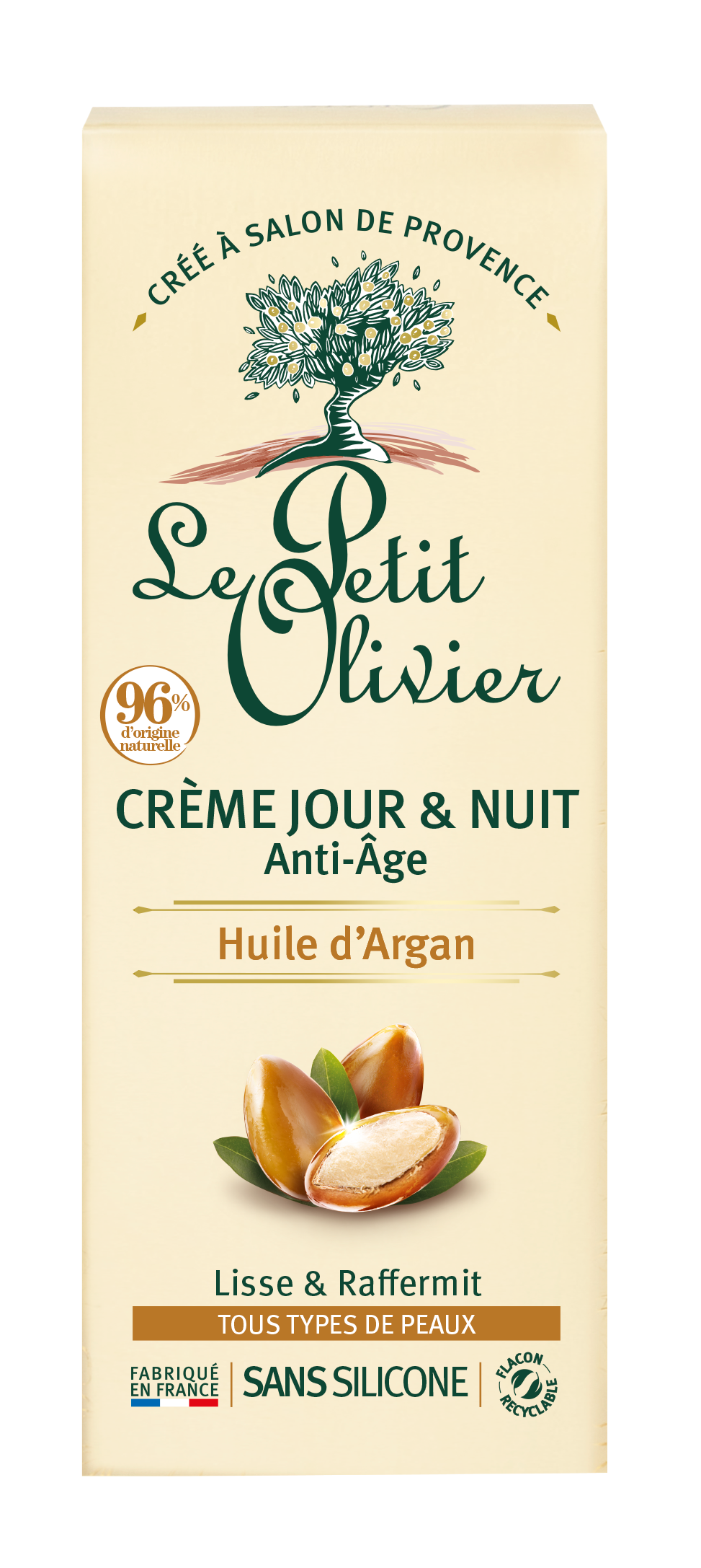 LE PETIT OLIVIER Anti-Aging Tag- und Nachtcreme Creme Arganöl (re) 50 ml