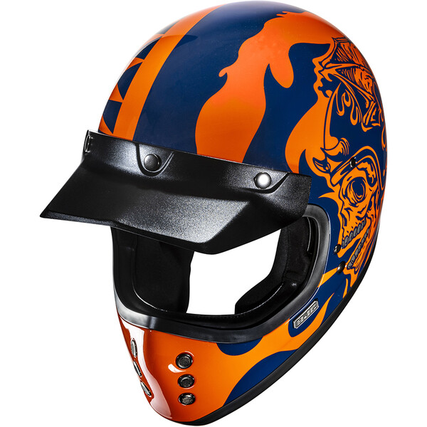 HJC - Casque V60 Flame MC27 / Orange / Bleu