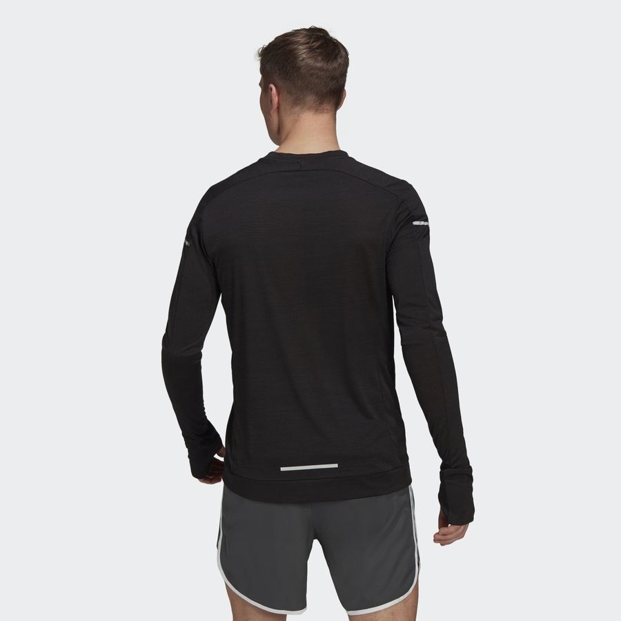 adidas Haut Running COOLER - Noir Manches Longues