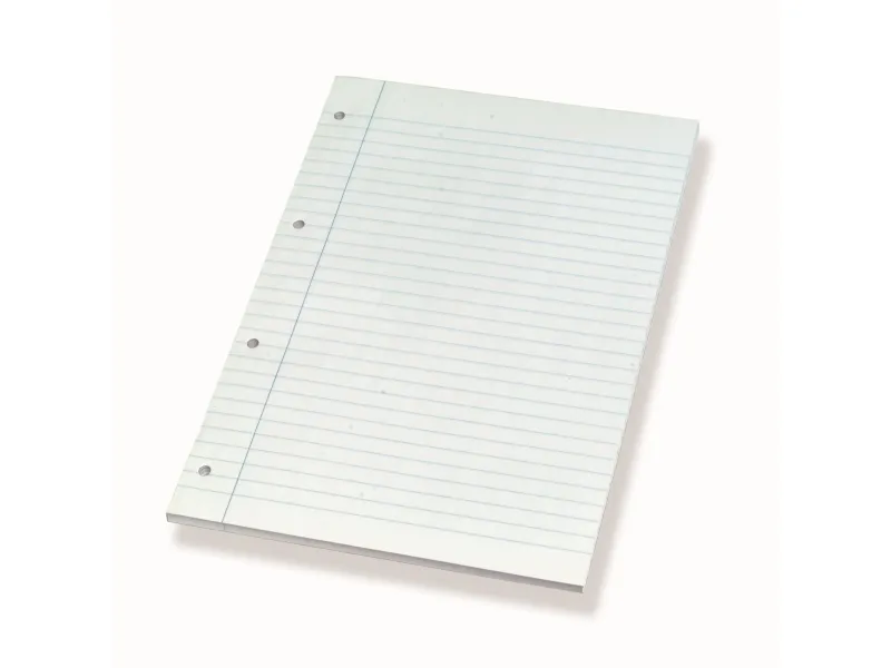 Blok A4 Bantex standard, linjeret, hullet - (5 stk.)