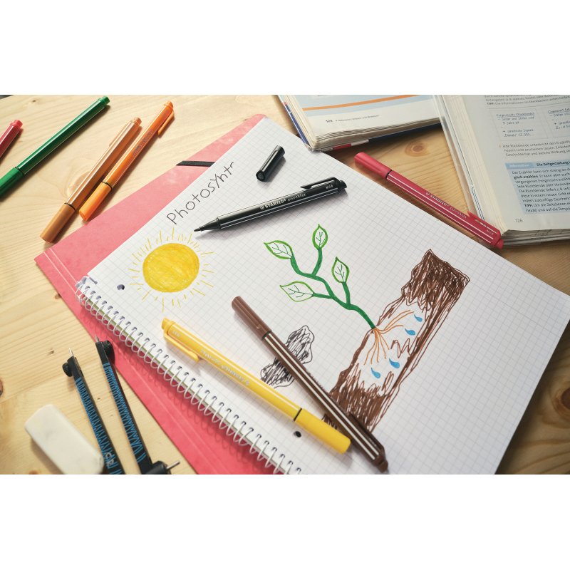 Stylo feutre Stabilo PointMax pointe 1 mm - Pochette de 18