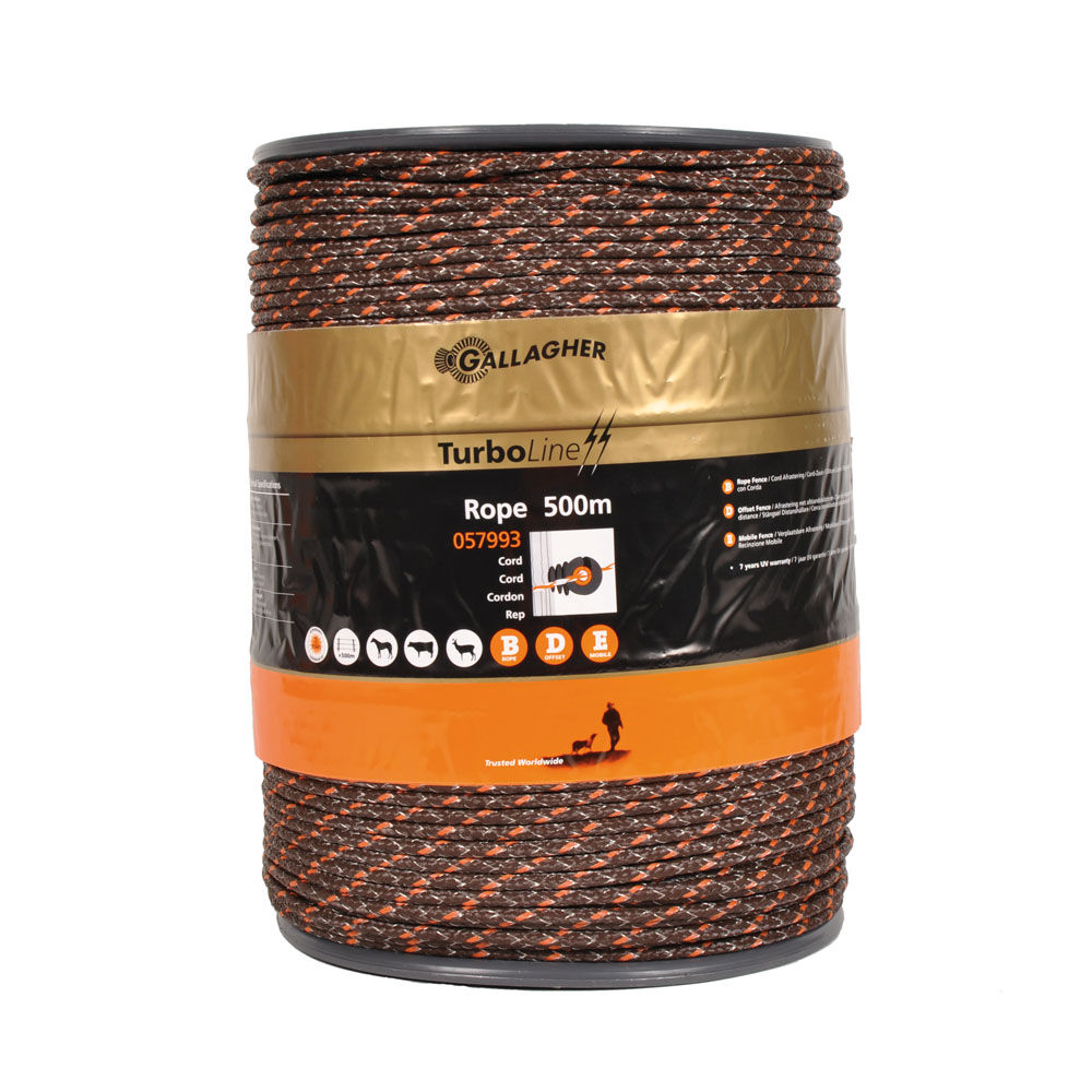 Gallagher PowerLine Cord - Schrikkoord - 32 cm - 500 Meter - Terra - 26.5 cm - 50000 cm