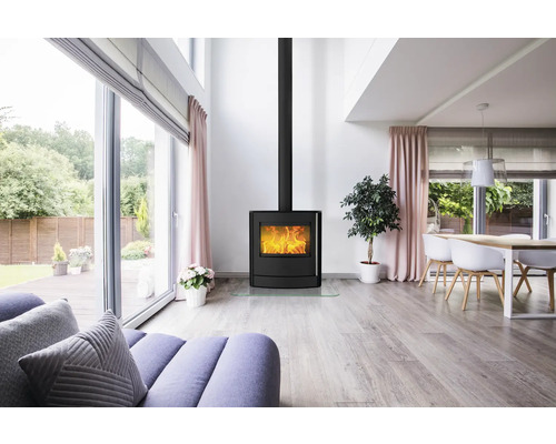Adamis stalen zwarte houtkachel, 7 kW