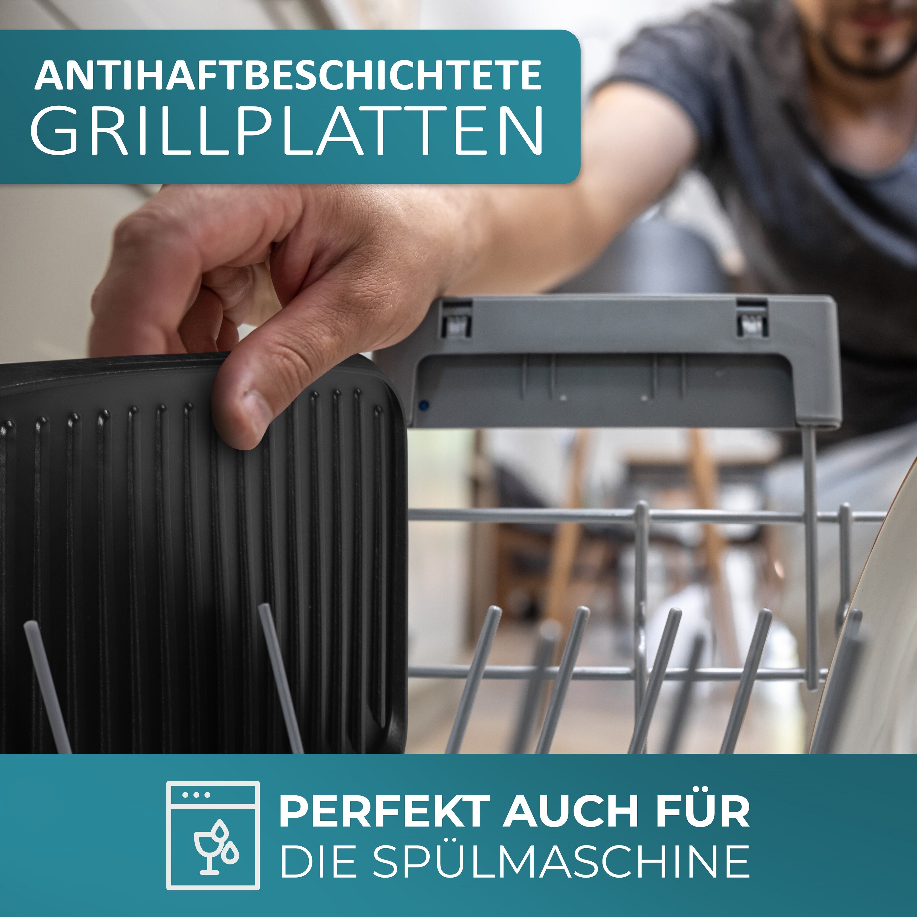 Steinborg 180° Kontaktgrill Timer Thermostat Anti-Rutsch-Füße 2000W