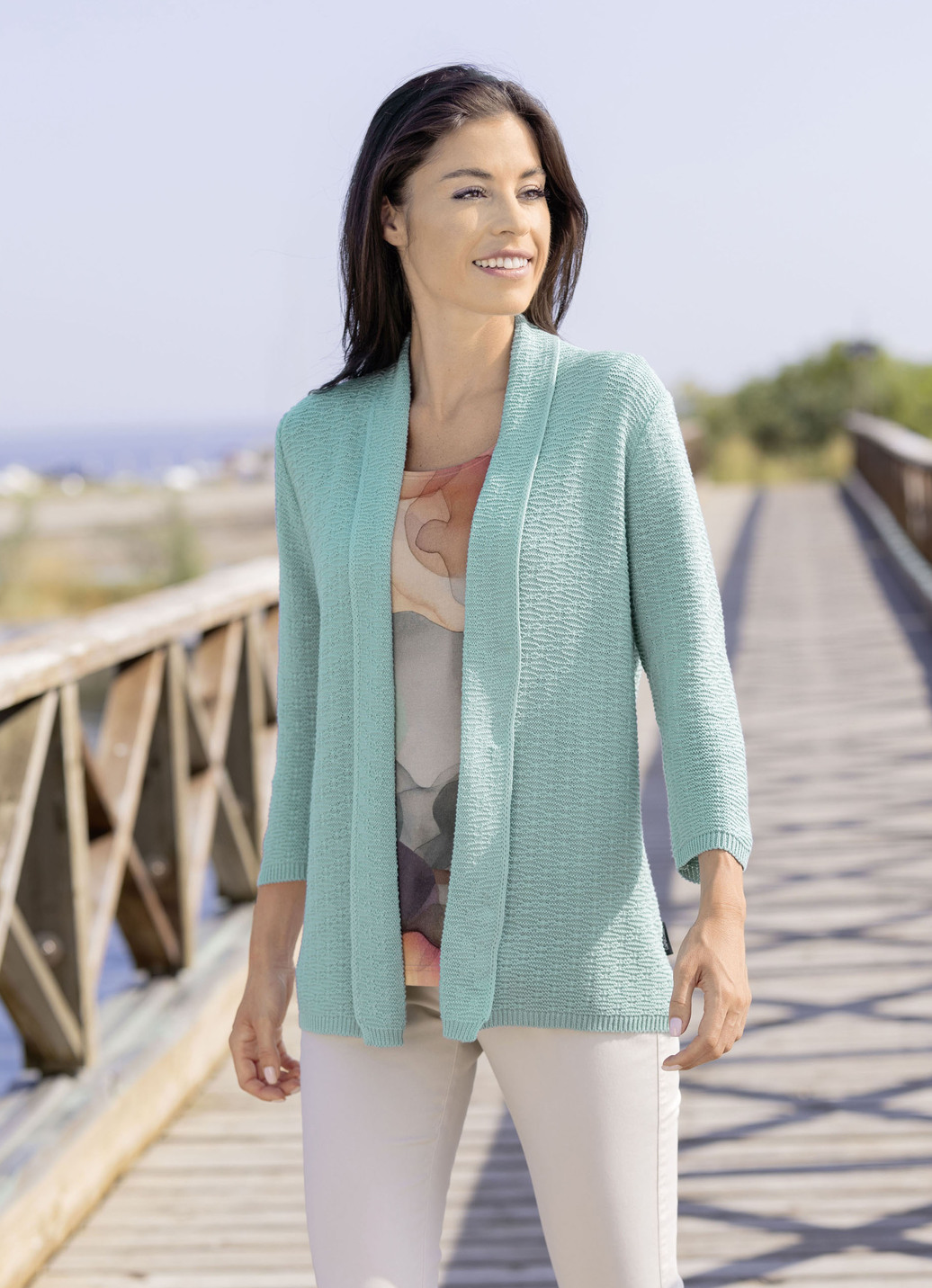 Strickjacke mit feiner Struktur