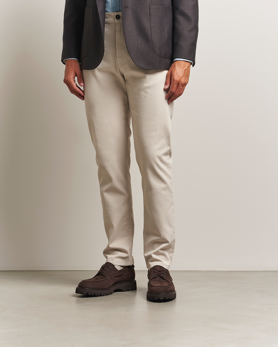 Canali Cotton Twill Chinos Light Beige