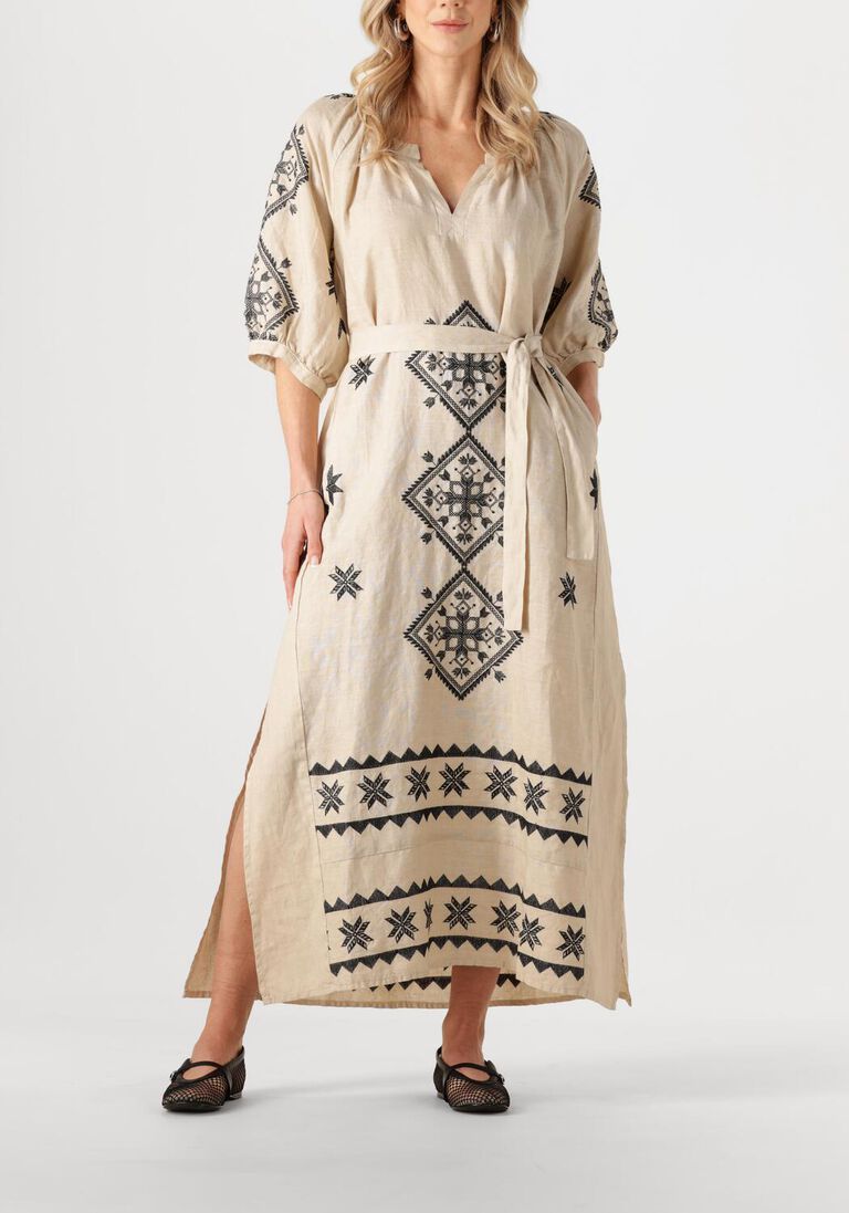 ecru greek archaic kori maxi jurk 230652
