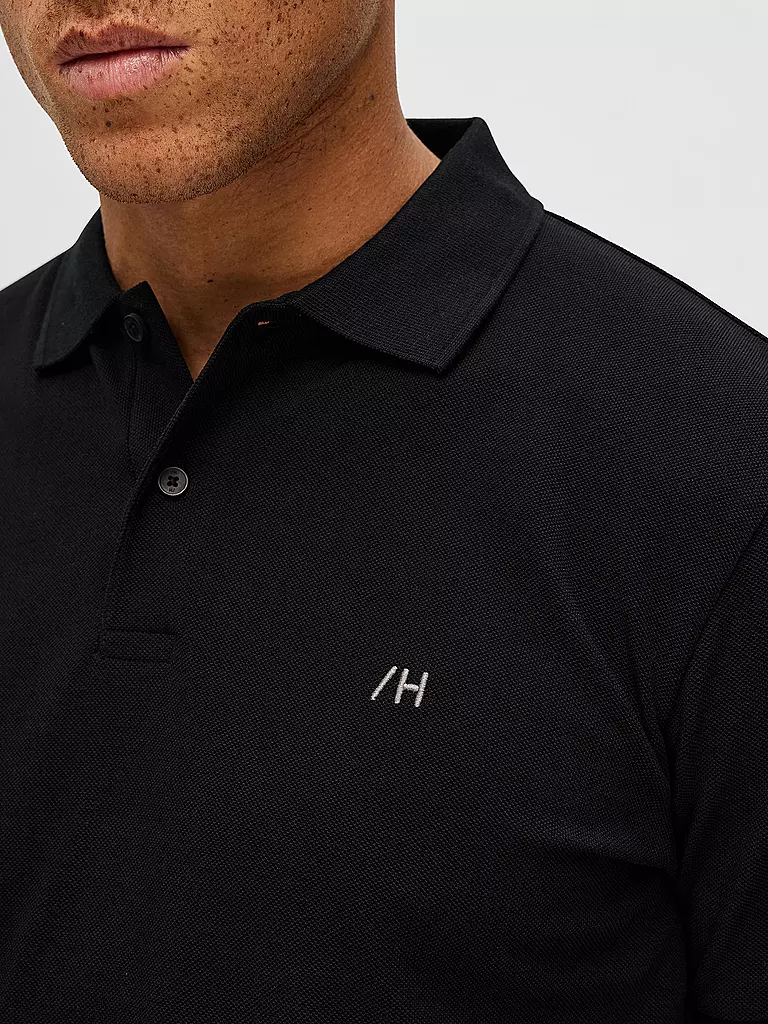 SELECTED Poloshirt SLHDANTE  schwarz