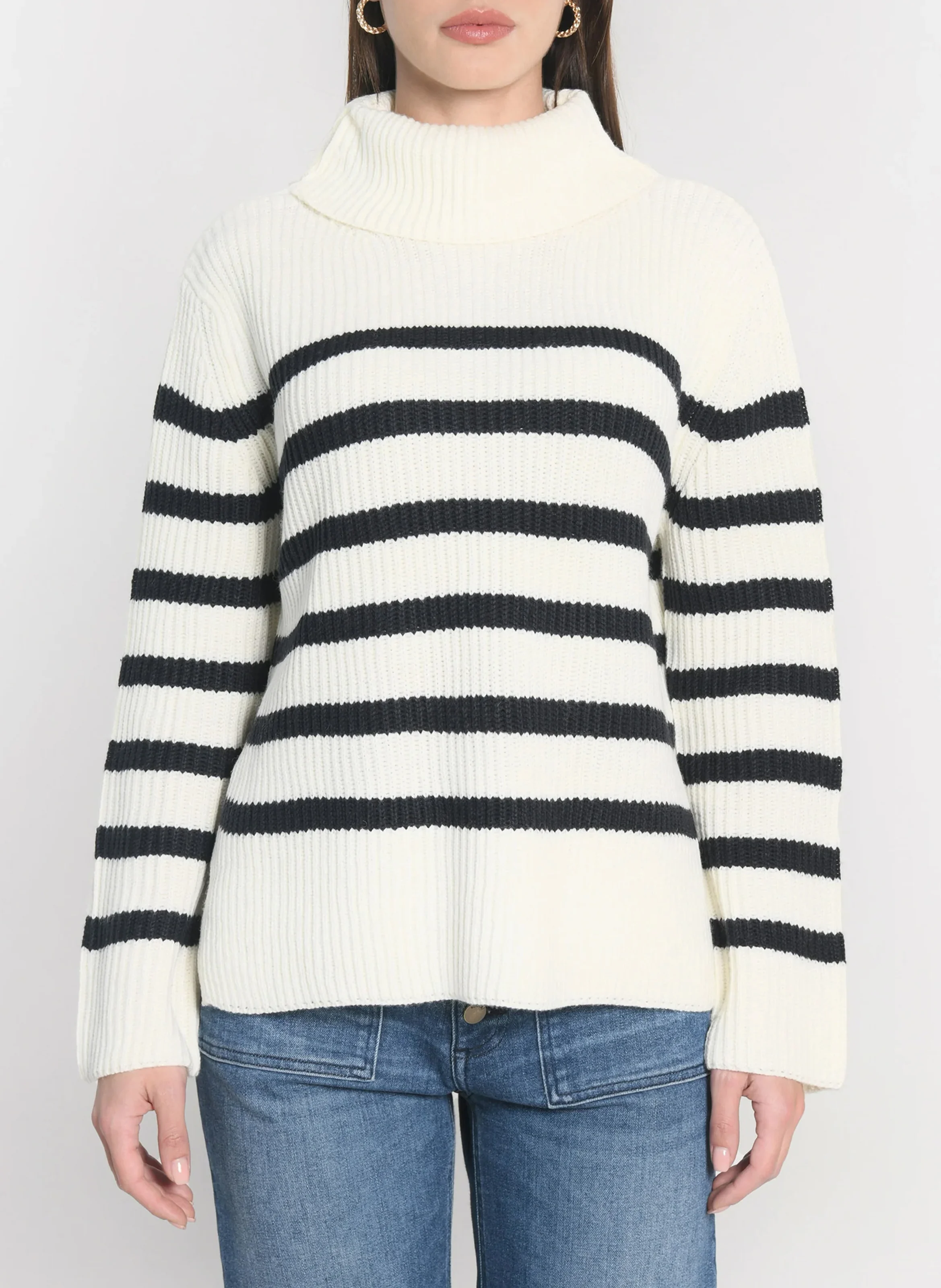 SIW - Pull col montant| Beige