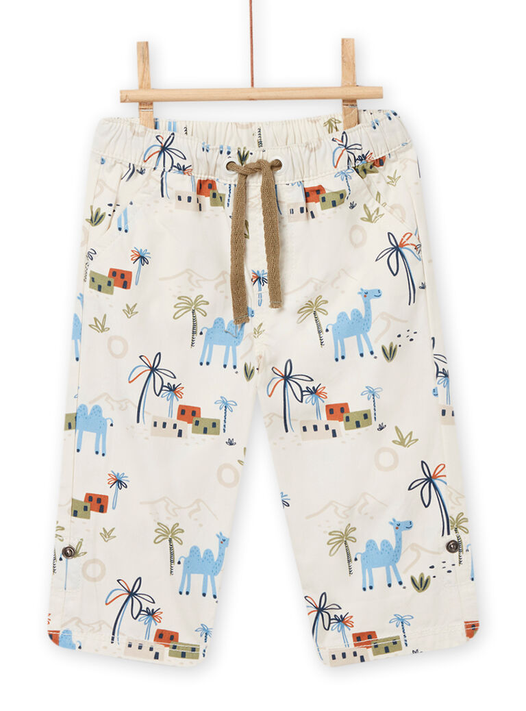 Pantalon écru à imprimé fantaisie bébé garçon