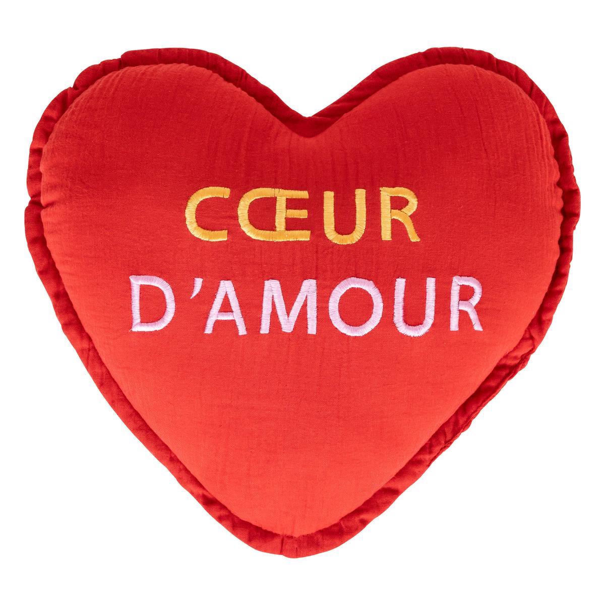 COUSSIN FORME COEUR AMOUR H.40CM