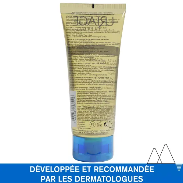 Uriage Xémose Óleo de Limpeza Corporal Suavizante para Pele Seca e Atópica 200ml