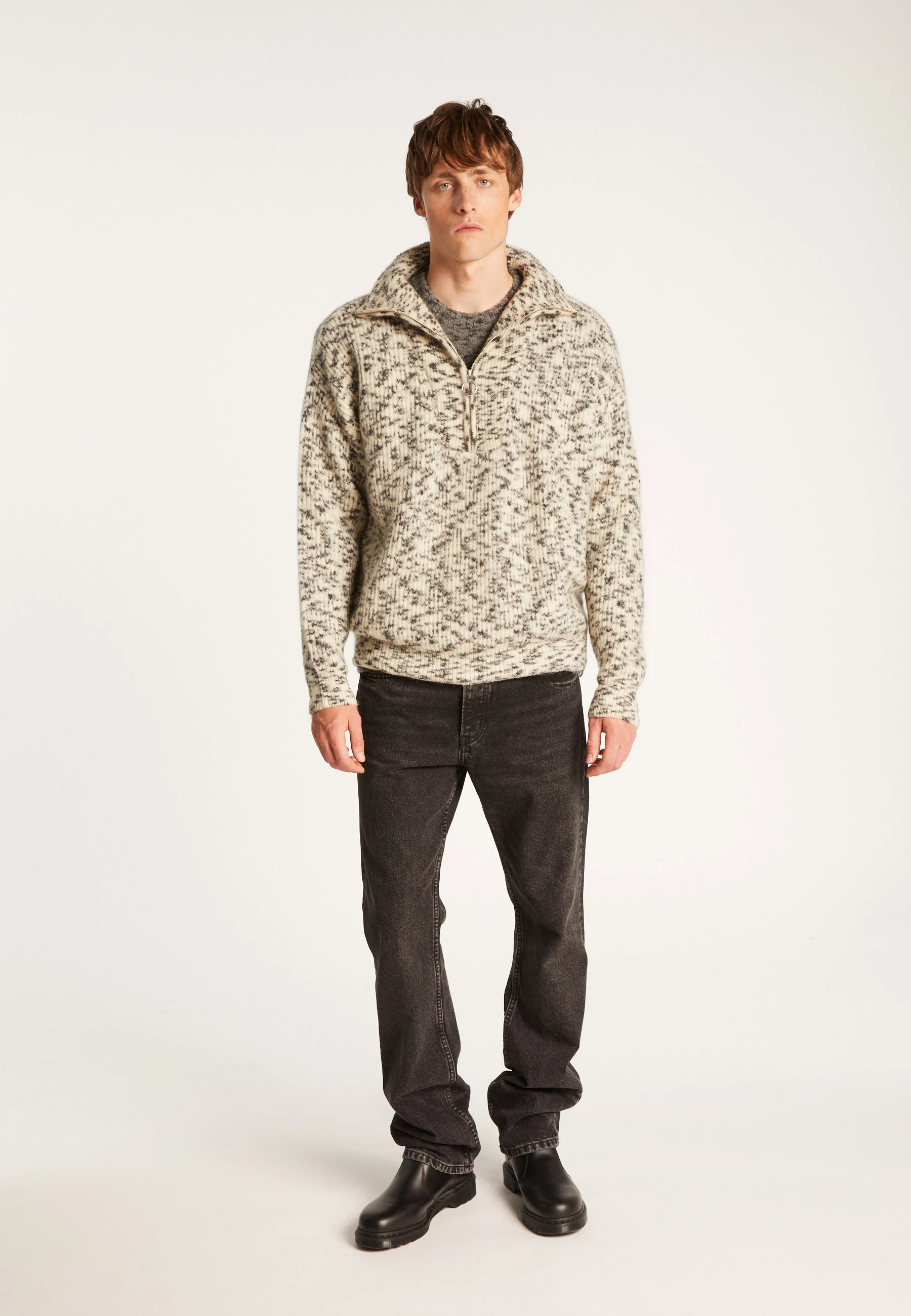 TENESSYAH24 - Pull camionneur unisexe en mohair | Blanc