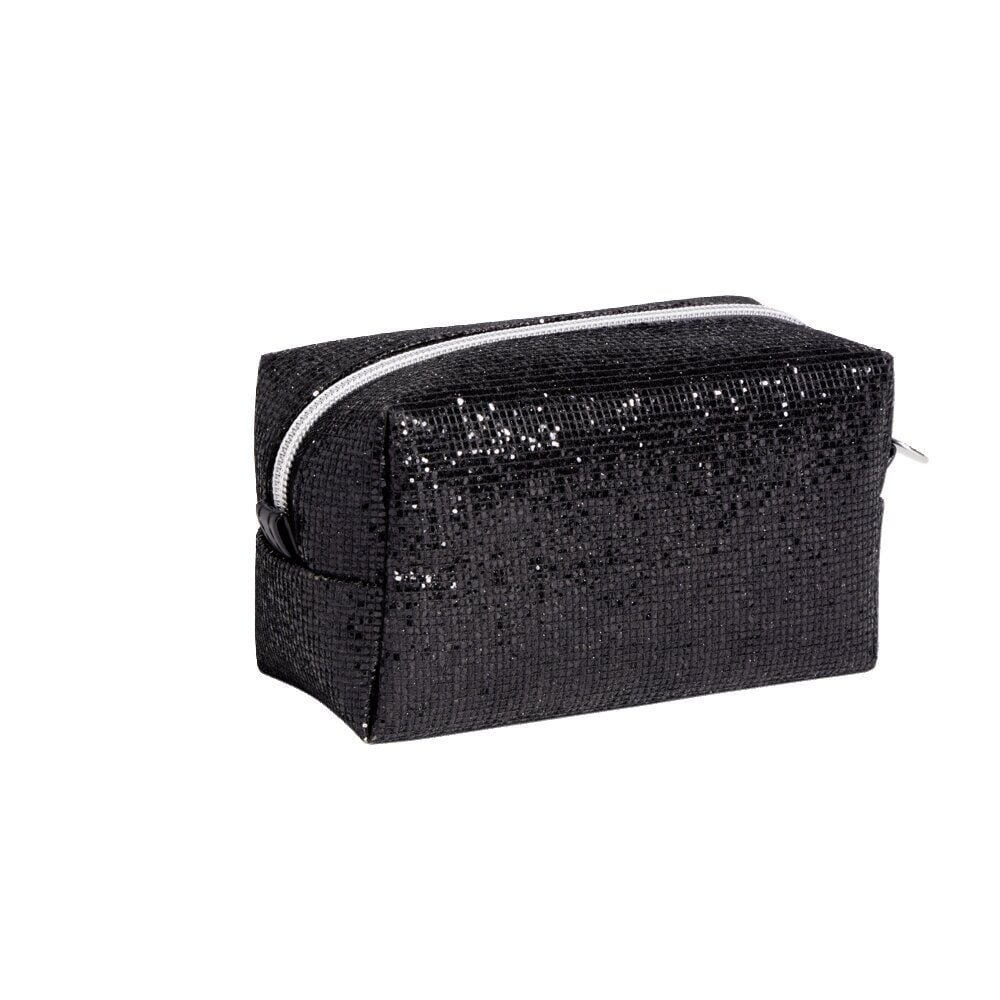 Pochette pailletée rectangulaire 15x7xH9cm - 2 modèles rose ou noir