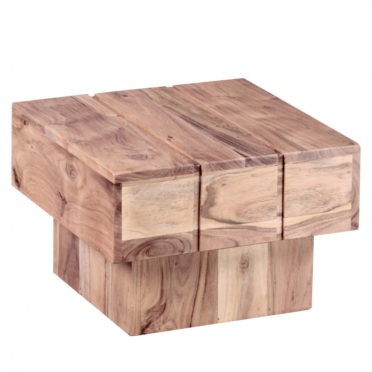 Beistelltisch - klar lackiert - Akazie massiv - 45 cm breit