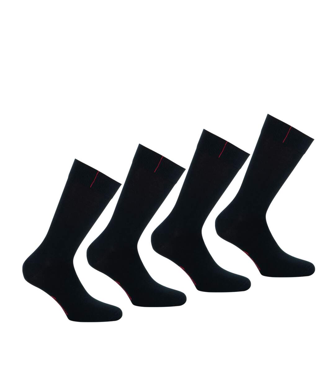 Lot de 4 paires de chaussettes mi-hautes homme Coton Peigné Fait en France