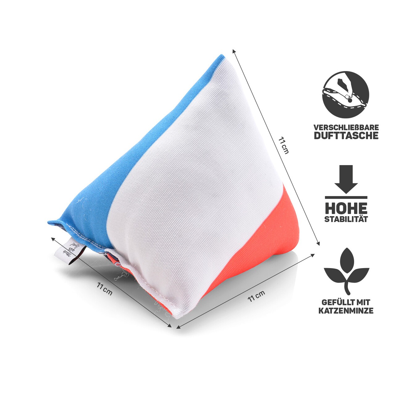 Canadian Cat Company Catnipspielzeug 6x Schmusepyramide Nordic 4-Color