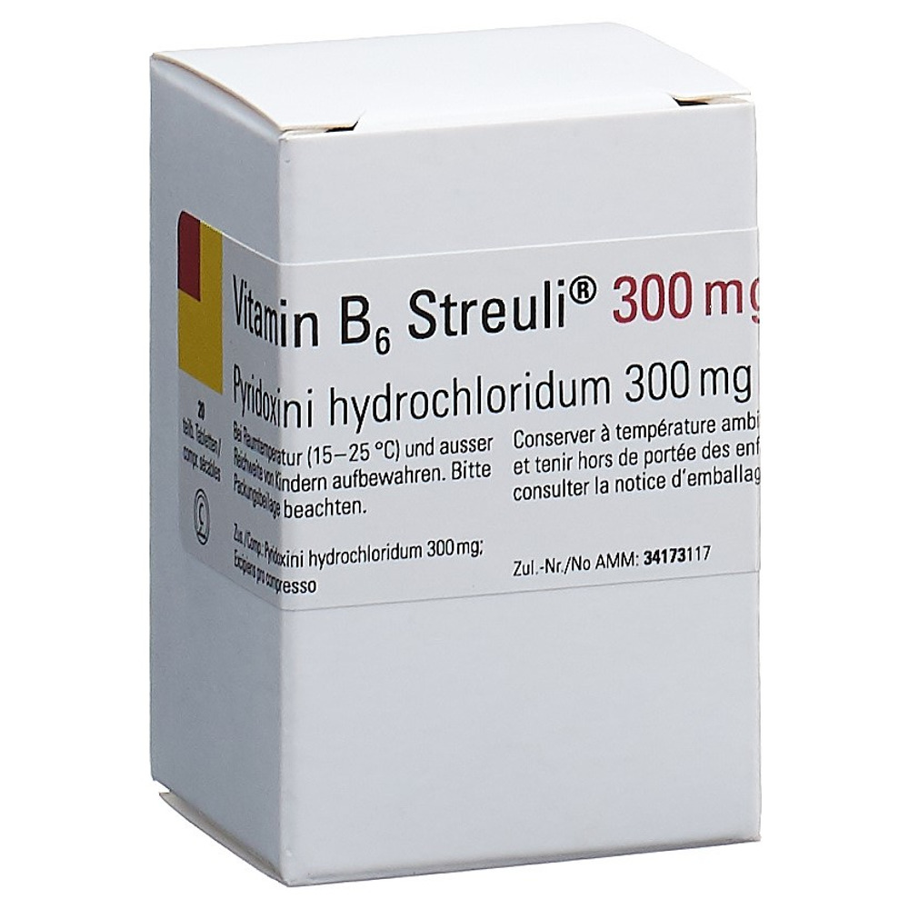 VITAMINE B6 Streuli 300 mg<br>20 Stück, Dose, Tablette