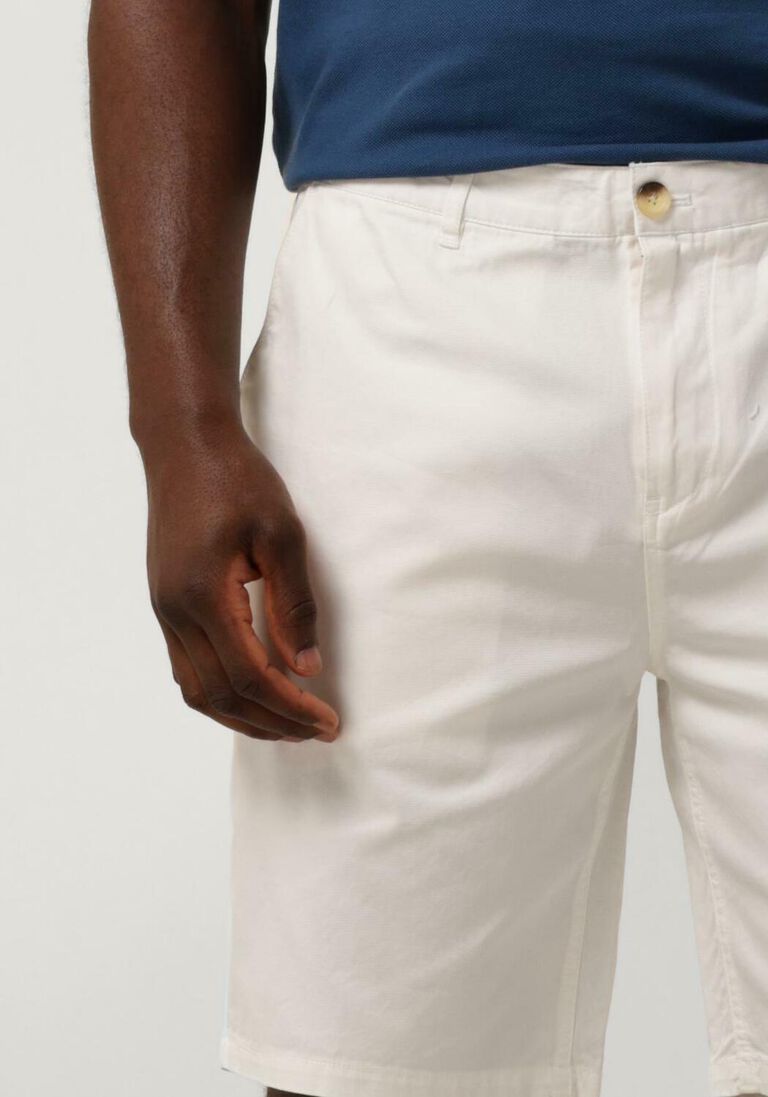 SCOTCH & SODA gebroken wit scotch & soda korte broek stuart - garment-dyed cotton-blend twill short