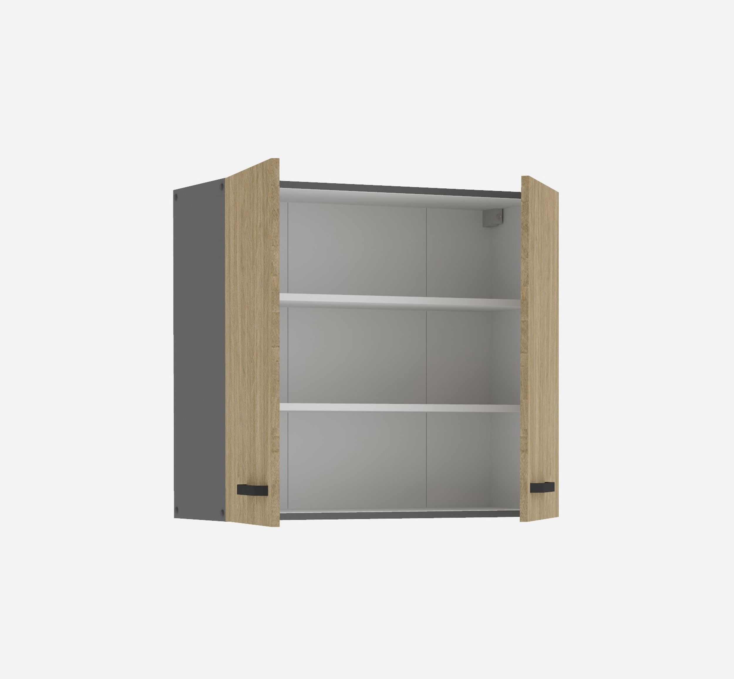 Küche SCANDI Hängeschrank 80 cm Fischgrät Küchenzeile Küchenblock Einbauküche