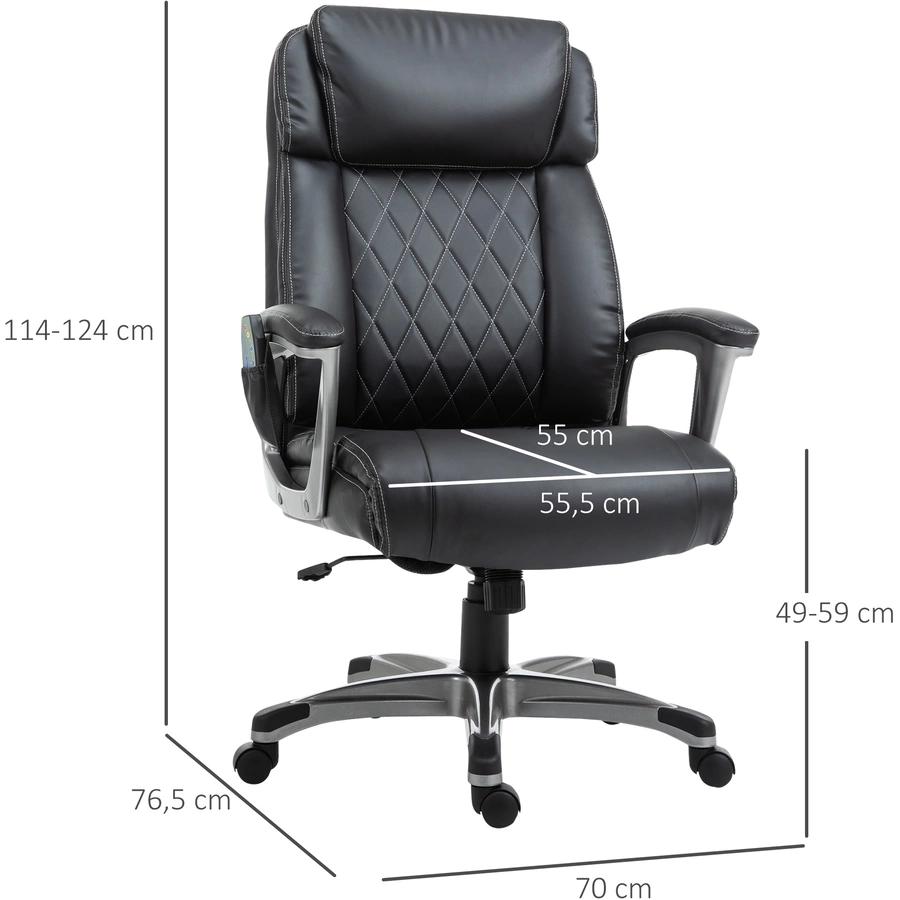 Vinsetto Bürostuhl  mit Massagefunktion schwarz