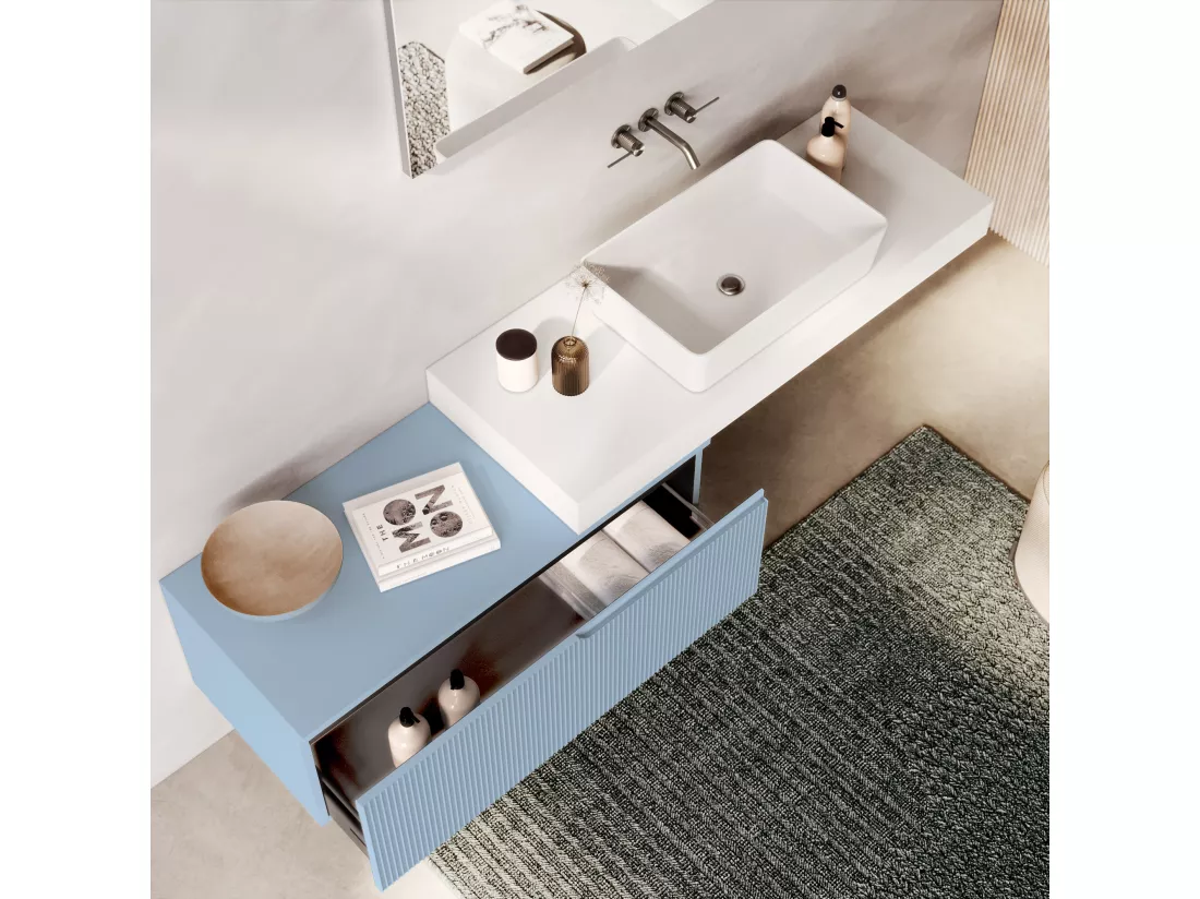 Composition 4 pieces VENERE blanc/blue ciel tiffany