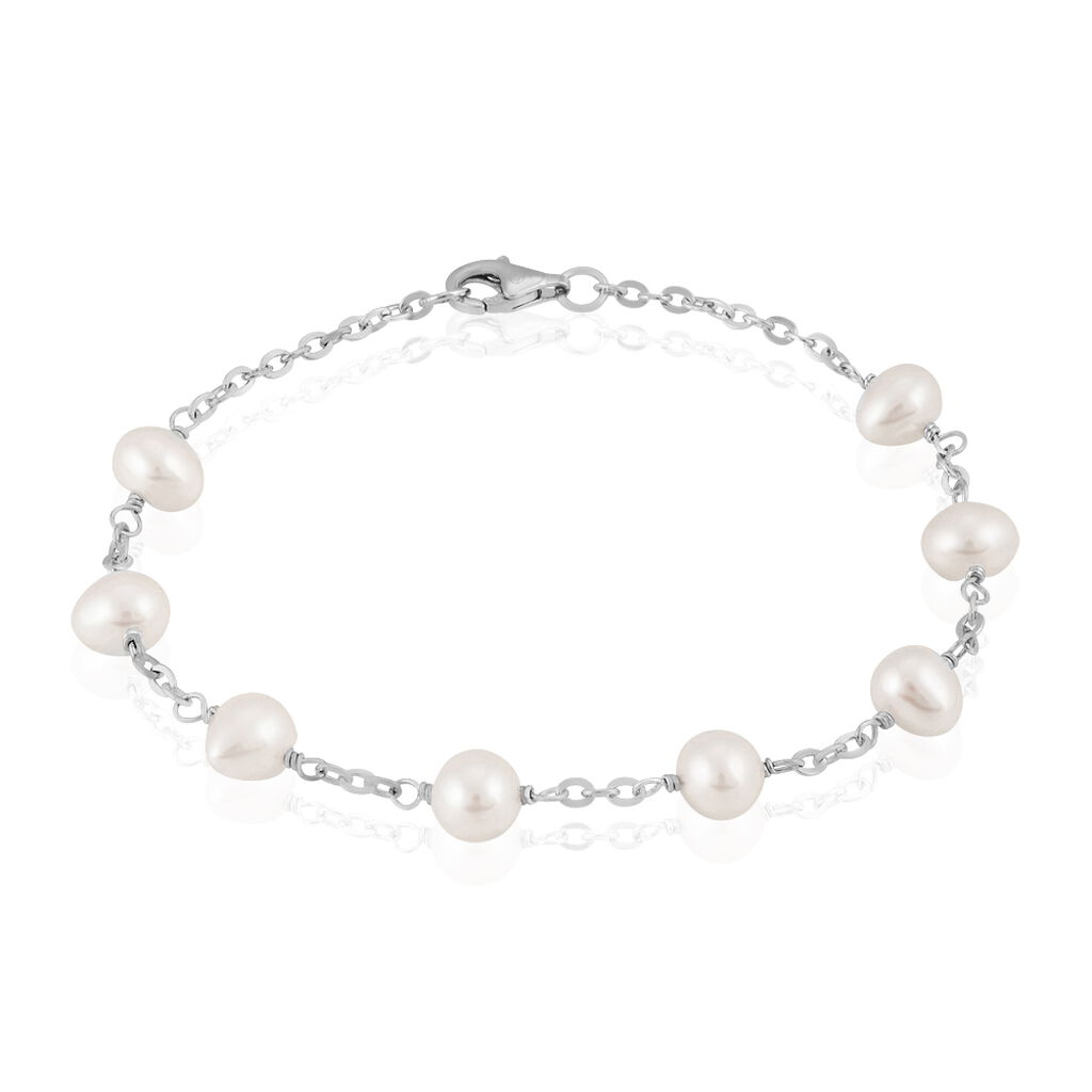Bracelet Corentina Argent Blanc Perle De Culture