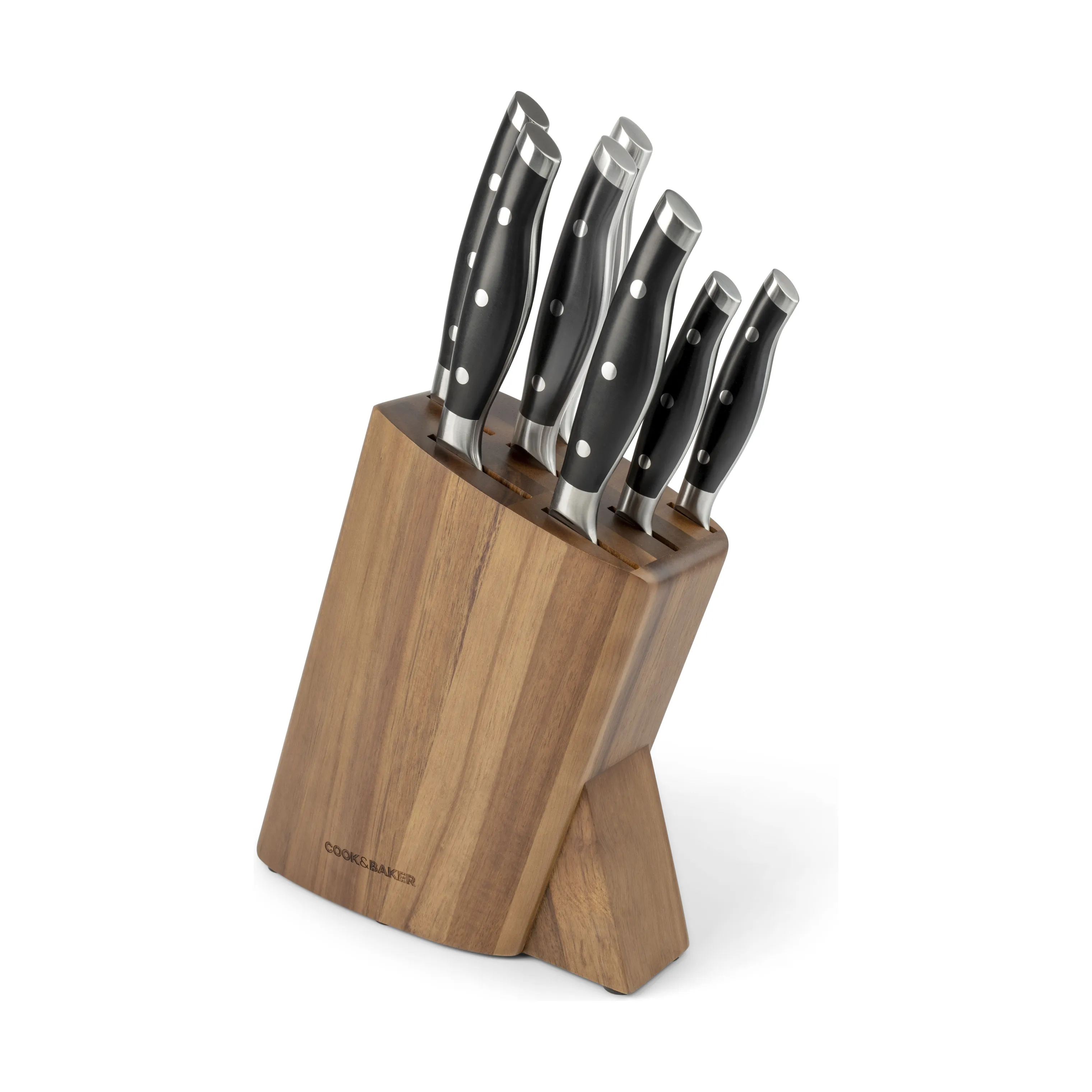 Cook & Baker Knivblok med 7 knive