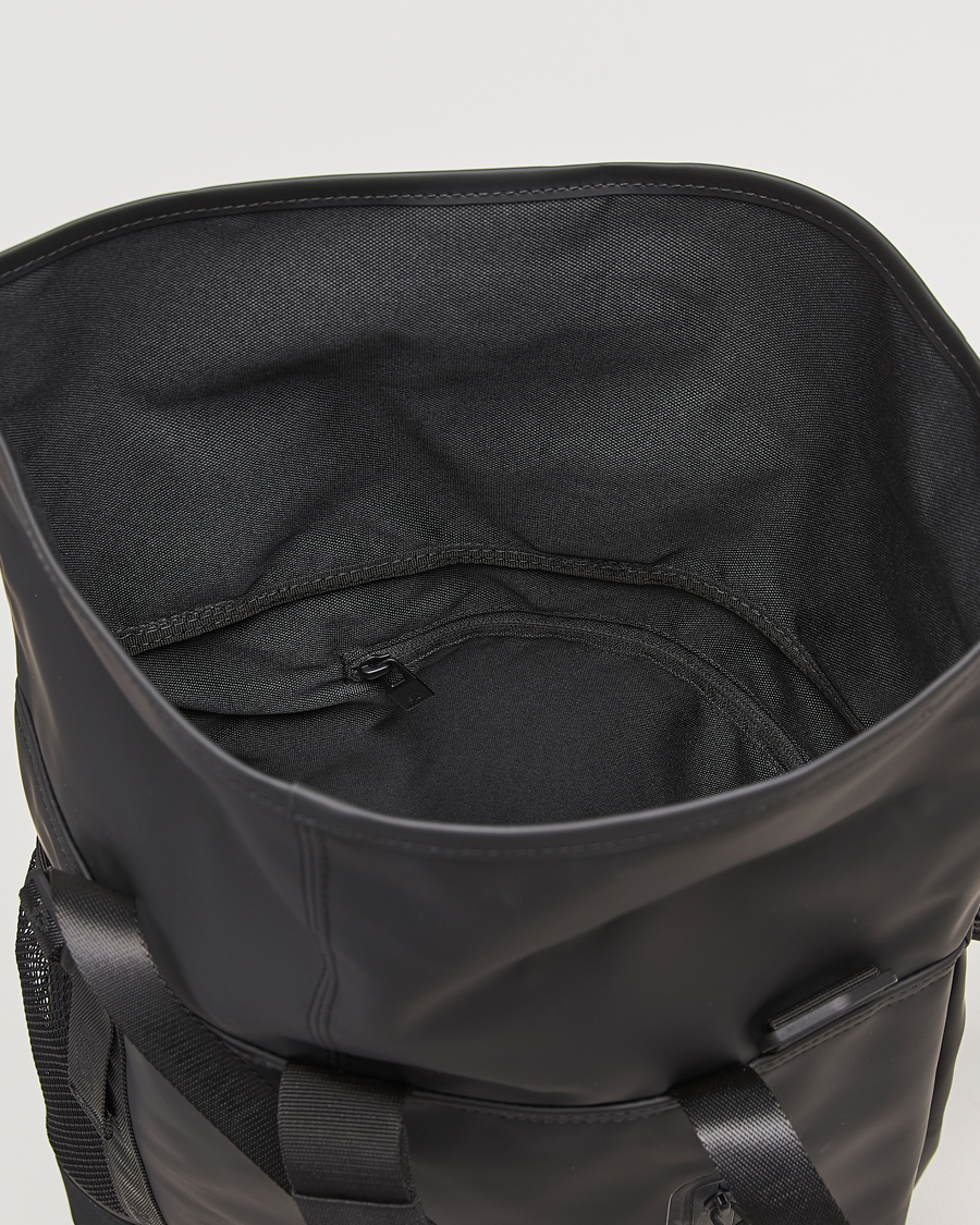 RAINS Trail Rolltop Tote Bag Black