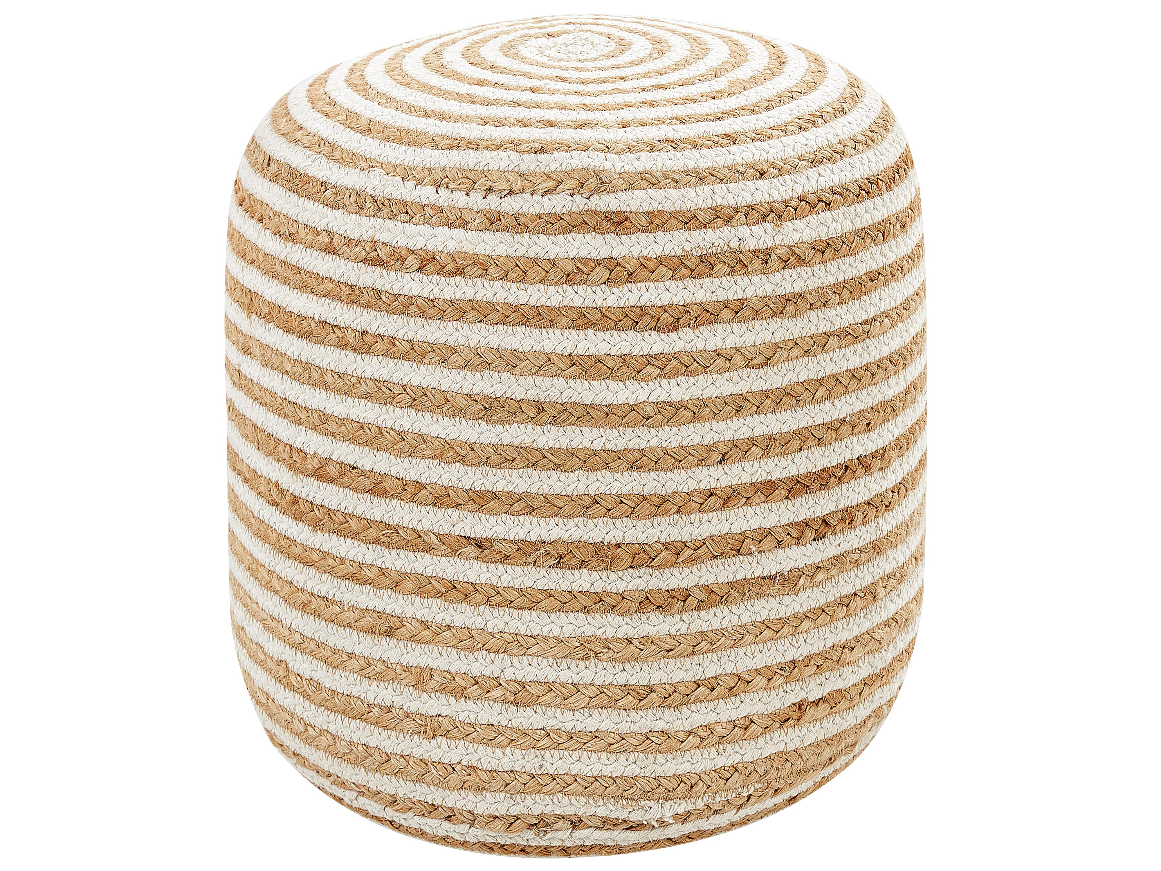 Poef RESAFA Jute Wit Beige