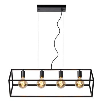 Lucide hanglamp Fabian zwart 80x28 cm (lxb)
